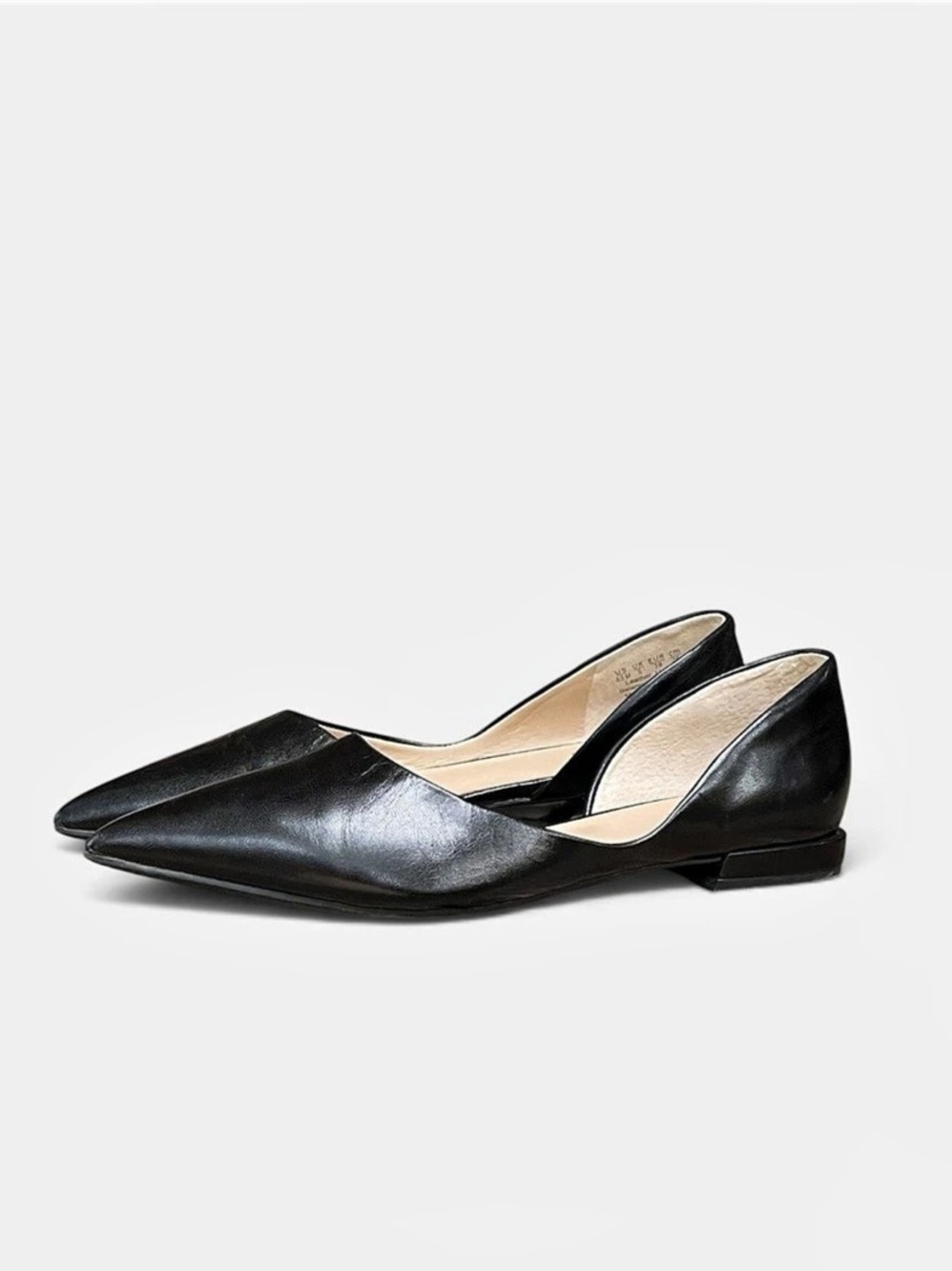 Franco Sarto “Neiman” Pointed Toe D’Orsay Flat in Black Size 8.5
